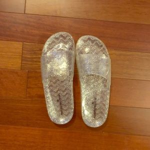 clear glitter slides